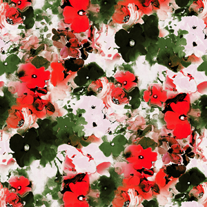 Seamless Watercolor Flowers Pattern, Colorful Background Ready for Textile Prints.