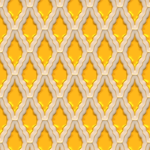 Luxury Golden Geometric Pattern, Seamless 3D Rendering Texture Ready for Textile Prints.