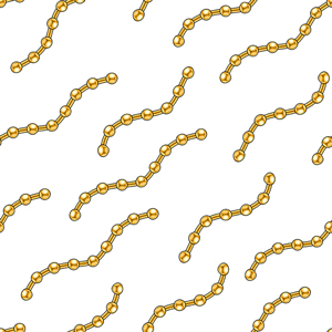 Seamless Golden Chains, Luxury Pattern on White Background.