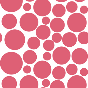 Seamless Pattern with Big Dark Pink Polka Dots on White Background.