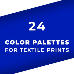 Set 24 Color Palettes for Textile Prints. Tints and Shades Chart, Colors Guide Swatches.