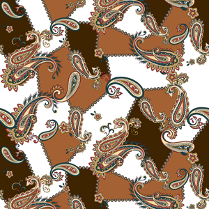 Seamless Colored Paisley Pattern, Patch for Print, Fabric, Textile Design.