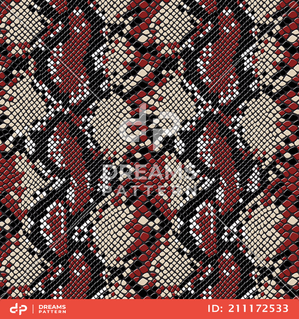 Seamless Snake Skin Pattern, Fashionable Design Ready for Textile Prints.