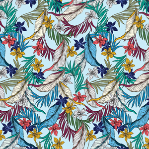 Dreams Pattern - Seamless Vintage Floral Pattern with Leaves, Colorful ...