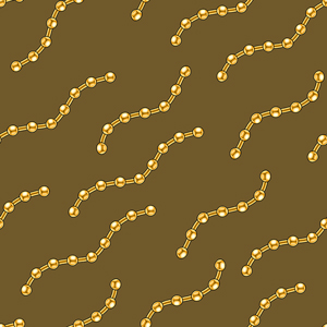 Seamless Golden Chains, Luxury Pattern on Khaki Background.