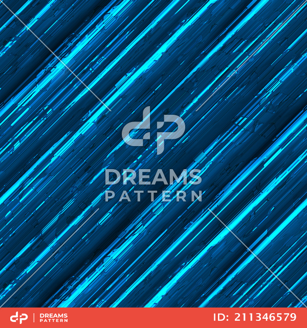 Seamless Digital Illustration Pattern, Abstract 3D Rendering Diagonal Stripes.