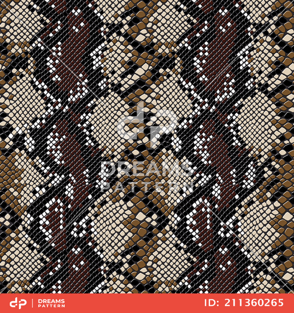 Seamless Snake Skin Pattern, Fashionable Design Ready for Textile Prints.