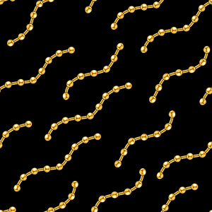 Seamless Golden Chains, Luxury Pattern on Black Background.
