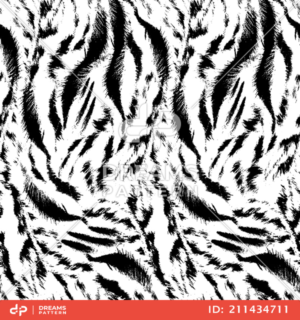 Seamless Pattern of Tiger Skin, Fashion and Stylish on Gray background.