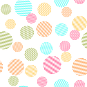 Seamless Pattern of Lined Colorful Circles, Design Ready for Textile Prints.