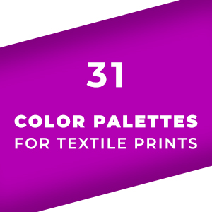 Set 31 Color Palettes for Textile Prints. Tints and Shades Chart, Colors Guide Swatches.