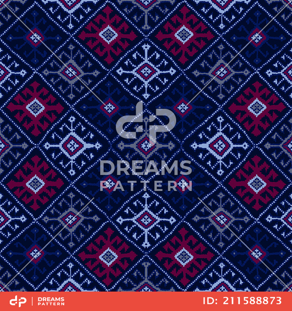 Seamless Ethnic Pattern, Geometric Traditional Aztec Design Ready for Textile Prints.