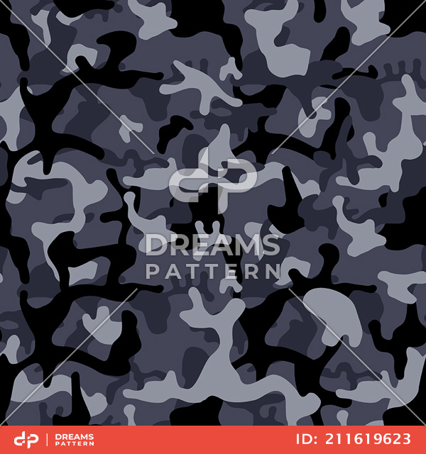 Seamless Army Camouflage, Colored Military Background Ready for Textile Prints.