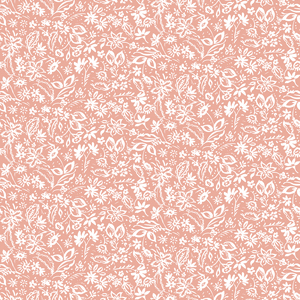 Seamless Hand Drawn Mini Flowers. Repeating Pattern on Beige Background.