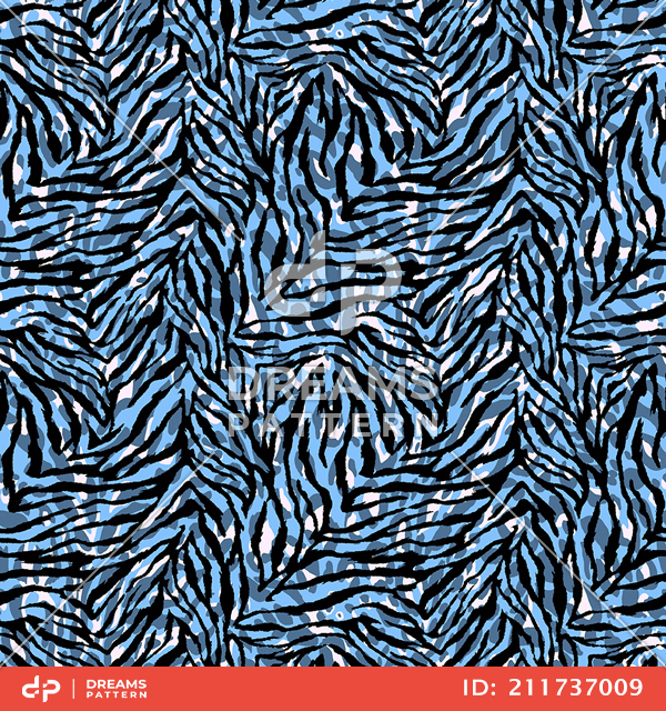 Seamless Animal Skin Zebra Pattern, Colored Design Ready for Textile Prints.