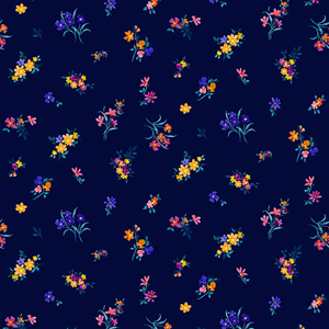 Seamless Multicolor Mini Floral Pattern, Romantic Flowers Bouquet Design for Prints.
