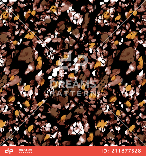 Seamless Abstract Texture Pattern, Fashionable Textile Print on Black Background.