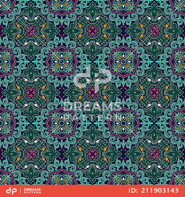 Seamless Ethnic Geometric Motifs, Morocco Arabic Pattern, Traditional Design.