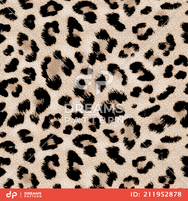 Seamless Trendy Animal Skin Leopard Pattern, Animal Fur, Ready for Textile Prints.