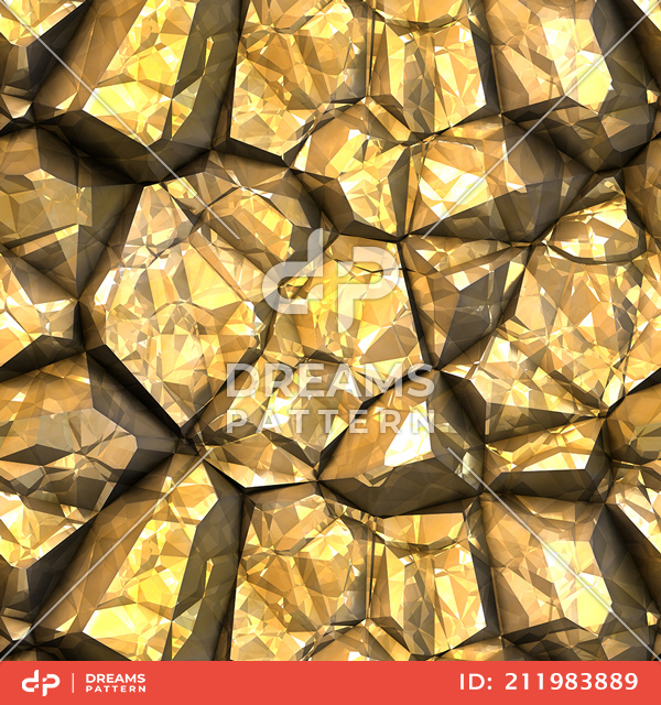 Seamless Digital Illustration Pattern, Abstract 3D Rendering Rocks Texture.