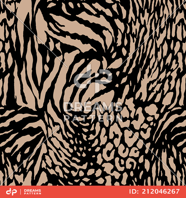 Seamless Animal Skin Pattern, Repeated Design Ready for Textile Prints.