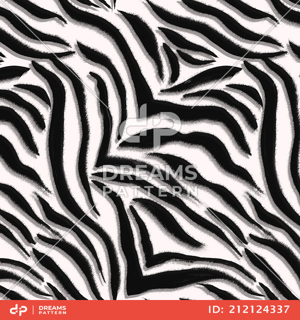 Seamless Zebra Skin Pattern on Light Brown Background Ready for Textile Prints.