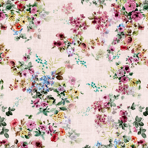 Seamless Watercolor Floral Pattern, Beautiful Small Flowers Ready for Textile Prints.