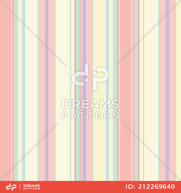 Seamless Colorful Striped Pattern, Lined Design Ready for Textile Prints.