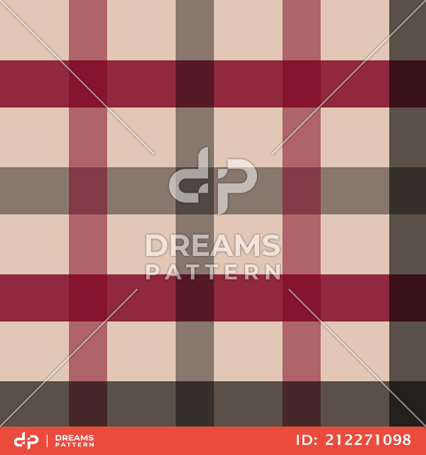 Seamless Colored Stripes, Plaid Pattern for Blanket, Coat, Jacket or Fashion Textile Design.