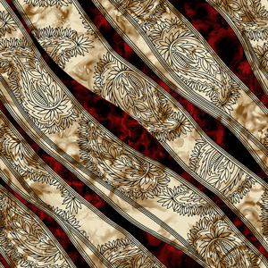 Seamless Diagonal Pattern, Paisley with Ethnic Style, Ready for Textile Prints.