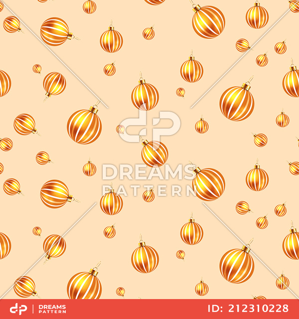 Seamless Pattern of Christmas Ornamental on Lightbrown Ready for Textile Prints.