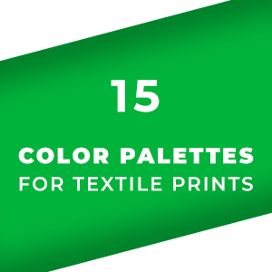 Set 15 Color Palettes for Textile Prints. Tints and Shades Chart, Colors Guide Swatches.