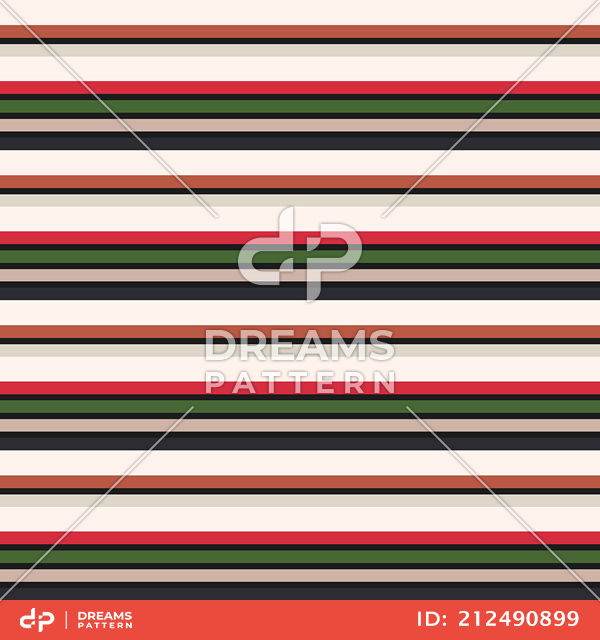 Seamless Colorful Striped Pattern, Lined Design Ready for Textile Prints.