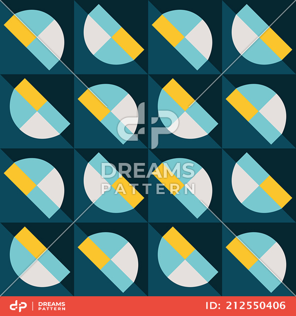 Repeated Geometric Design Abstract, Seamless Pattern Ready for Textile Prints.