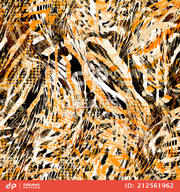 Abstract Texture Pattern, Seamless Mix of Animal Skins Ready for Textile Prints.