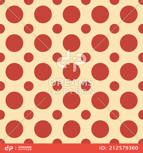 Seamless Pattern of Big and Small Circles, Polka Dots Design Ready for Textile Prints.