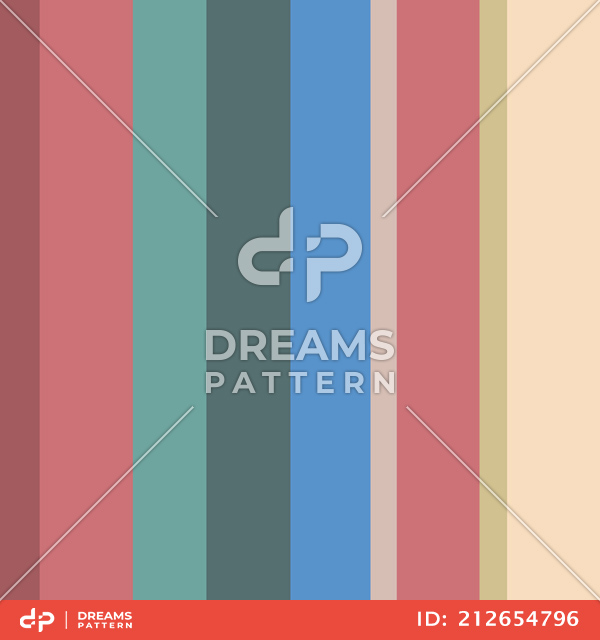 Seamless Multicolor Striped Pattern, Vertical Lined Background Ready for Textile Prints.