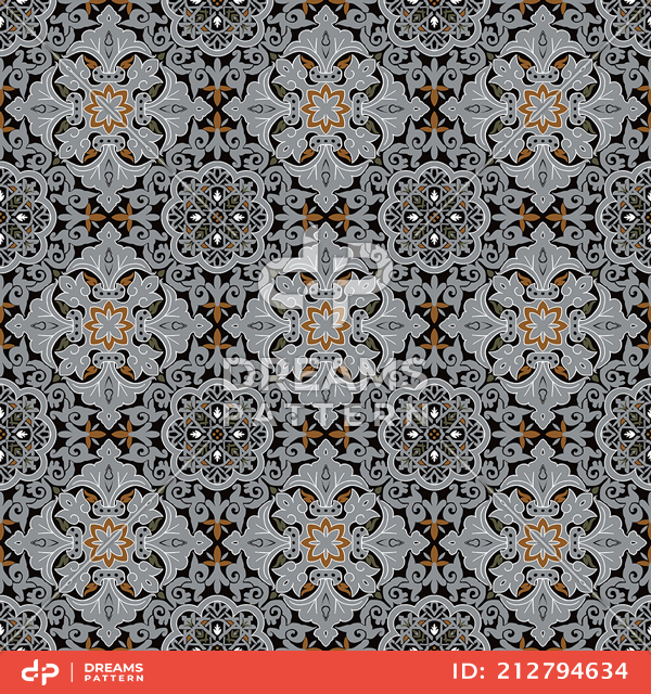 Seamless Ethnic Geometric Motifs, Morocco Arabic Pattern, Traditional Design.