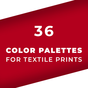 Set 36 Color Palettes for Textile Prints. Tints and Shades Chart, Colors Guide Swatches.