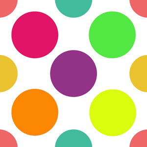 Seamless Pattern of Big Colorful Circles, Polka Dots Design Ready for Textile Prints.