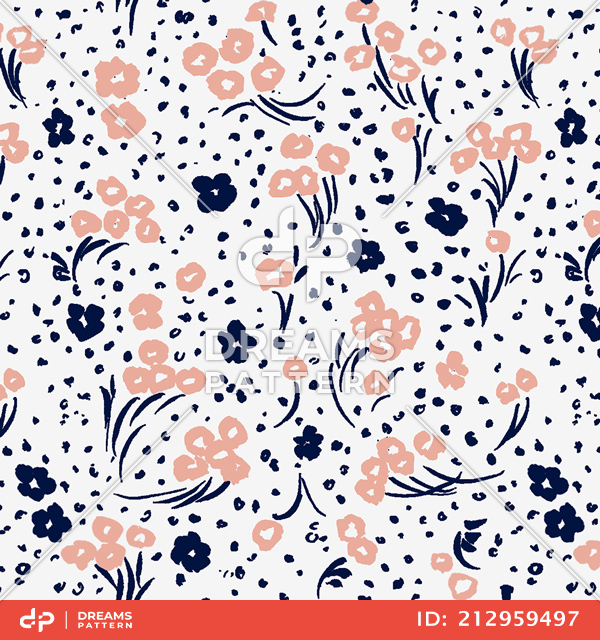 Seamless Multicolor Mini Floral Pattern, Pretty Design Ready for Textile Prints.