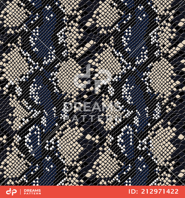 Seamless Snake Skin Pattern, Fashionable Design Ready for Textile Prints.