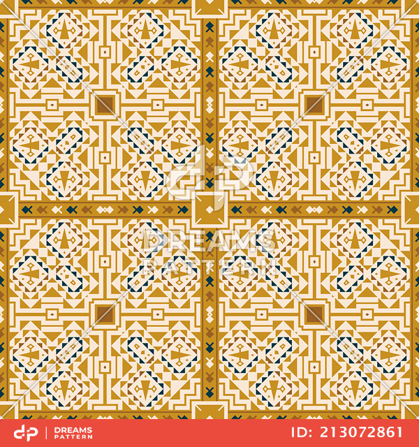 Seamless Geometric Ethnic Pattern, Ready for Carpet, Clothing, Fabric and Textile Prints.