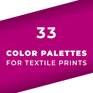 Set 33 Color Palettes for Textile Prints. Tints and Shades Chart, Colors Guide Swatches.