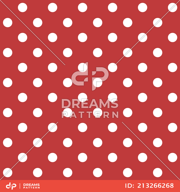 Seamless Pattern with White Polka Dots on Coral, Ready for Textile Prints.