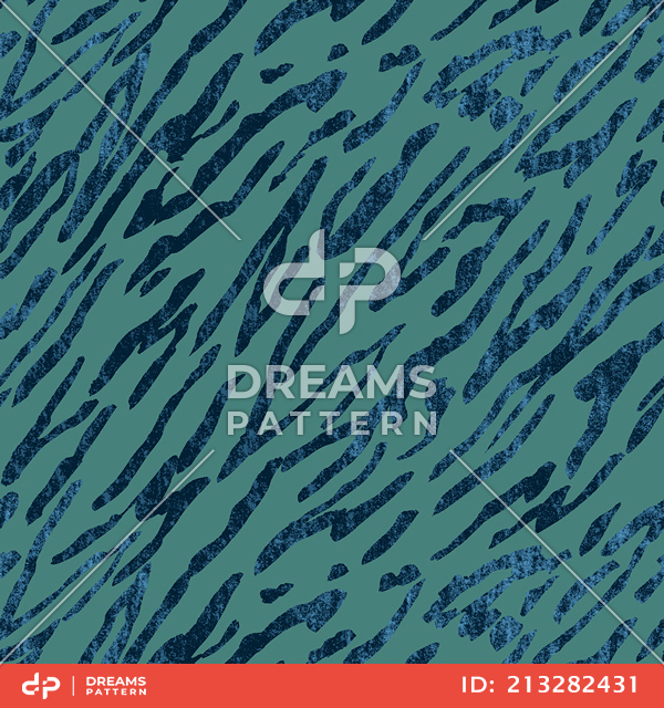 Seamless Animal Skin Pattern on Mint Background Ready for Textile Prints.