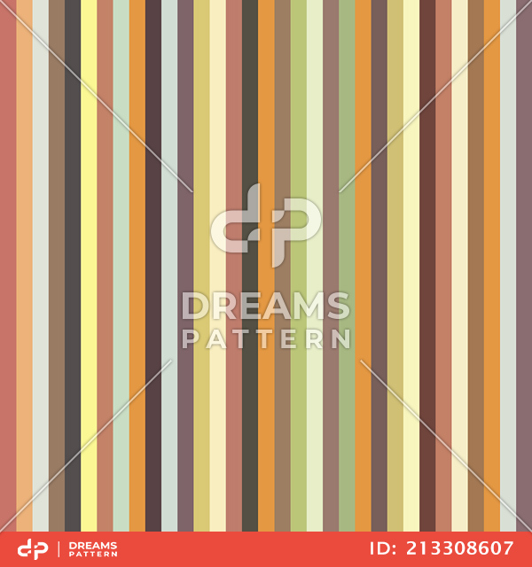 Seamless Multicolor Striped Pattern, Vertical Lined Background Ready for Textile Prints.