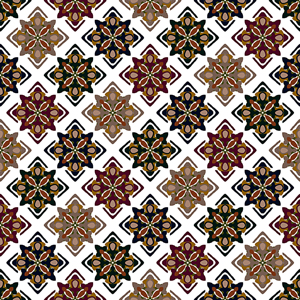 Classic Seamless Colorful Ethnic Pattern on White Background.