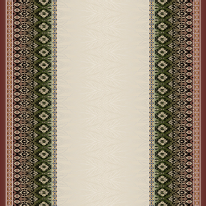 Ethnic Pattern with Leaves, Long Dress Design Seamless by One Side Ready for Textile Prints.