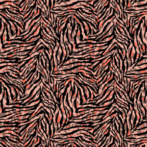 Seamless Animal Skin Zebra Pattern, Colored Design Ready for Textile Prints.